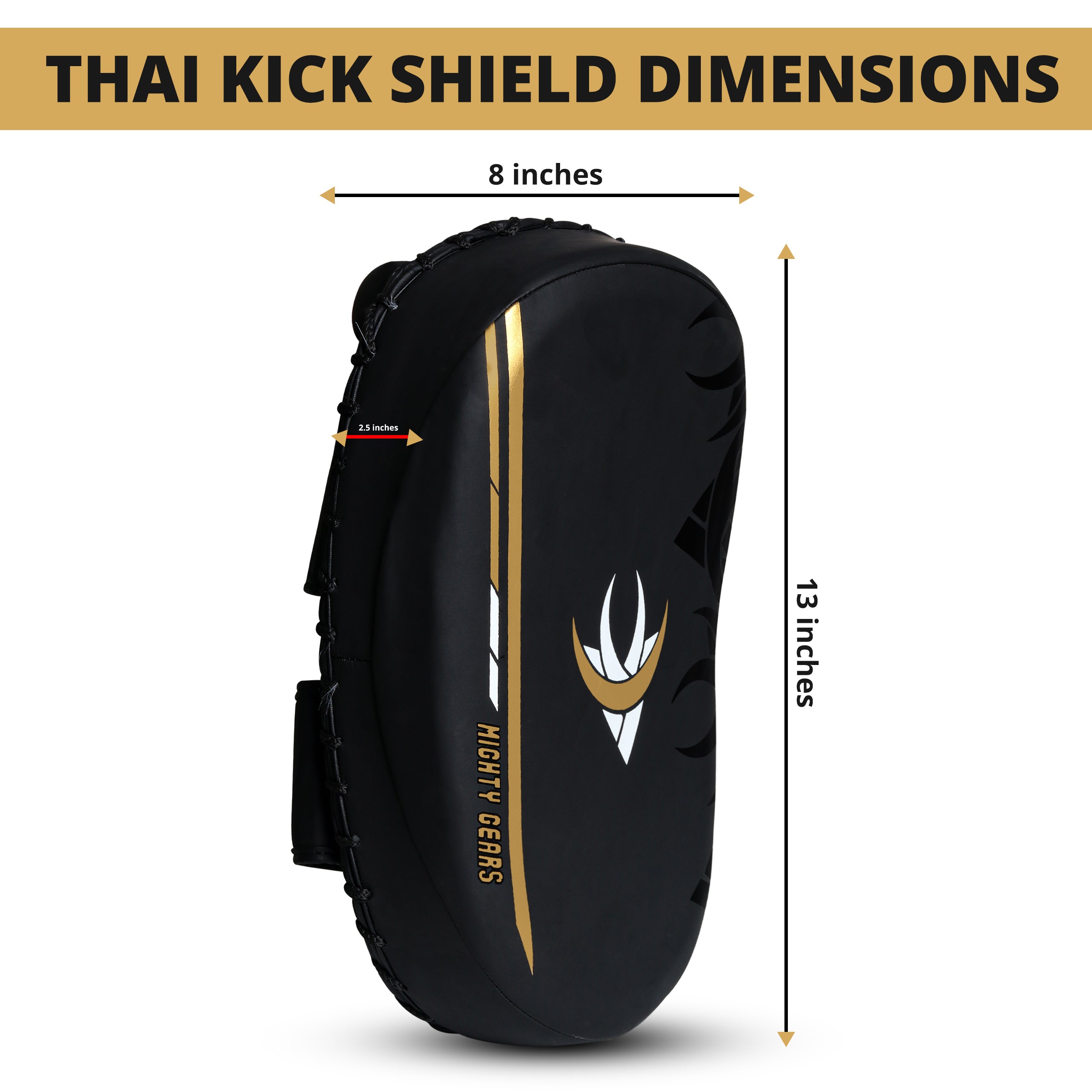 Mighty Gears Leather Thai Pads – Professional Kick Pads for Trainers & Fighters