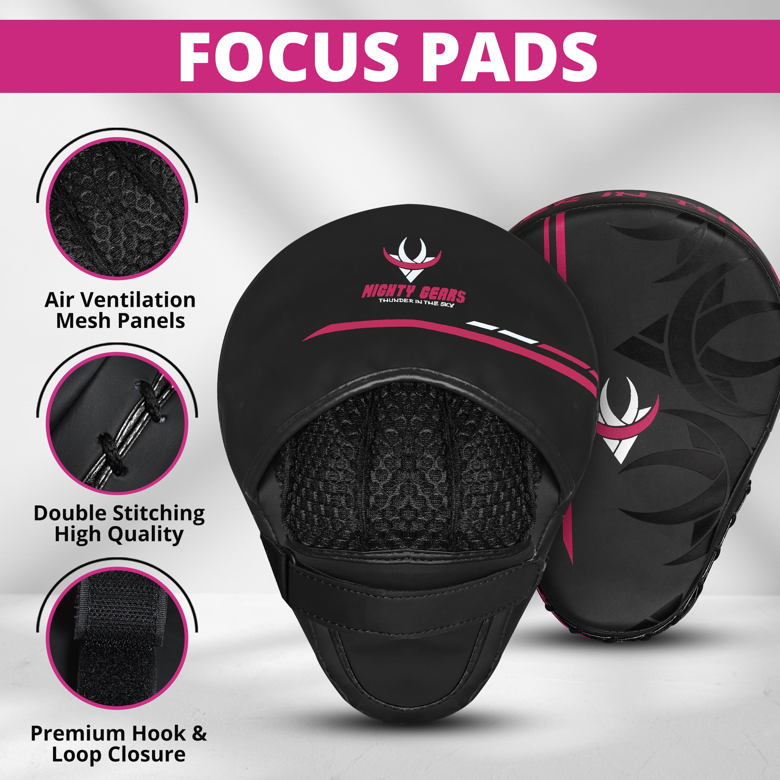 Mighty Gears Focus Pads – Premium Boxing & Training Mitts